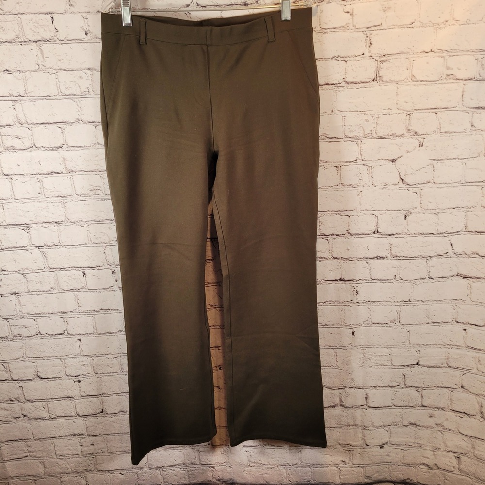 Quince Womens Olive Green Dress Pants‎ Career Stretch Size L